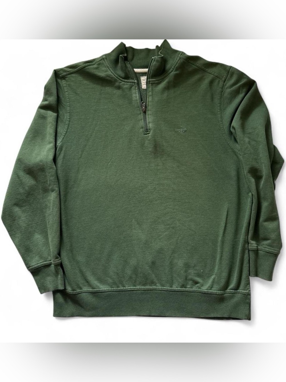 Dockers Men's Dark Green Quarter-Zip Pullover Sweatshirt Shirt
